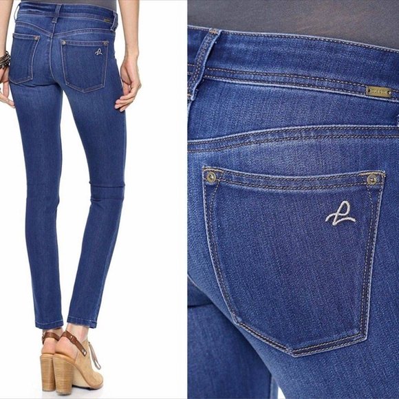 DL1961 Mid-Rise Skinny Jeans - Size 24 - True Blue - Picture 1 of 6
